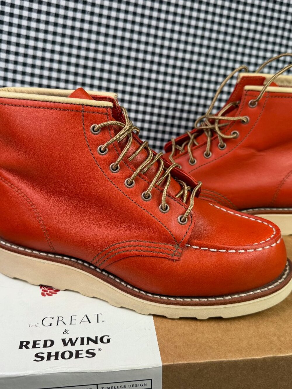 The Great x Red Wing Classic Moc 3489 Chili Boundary Leather Boots Women’s 6.5